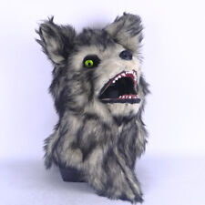 Usado, Máscara Fursuit Mascote Lobo Cachorro Boca Móvel Máscara Halloween Cabeça Cheia Adereços comprar usado  Enviando para Brazil