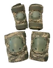 Conjunto de almofadas de joelho e cotovelo de combate tático USGI, padrão ACU, problema RFI, grande EXC, usado comprar usado  Enviando para Brazil