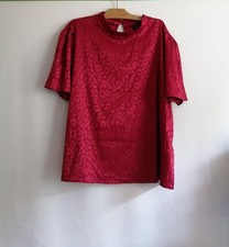 Blouse rouge polyester d'occasion  Bourg-de-Thizy