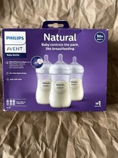Mamadeira Philips Avent natural com mamilo de resposta natural, transparente, 9 oz, 3 unidades comprar usado  Enviando para Brazil