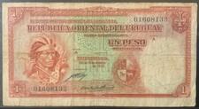 PAPEL MONEDA URUGUAY 1935 - ¡BILLETE DE UN PESO! segunda mano  Embacar hacia Mexico