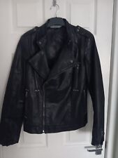 Leather biker jacket for sale  UK