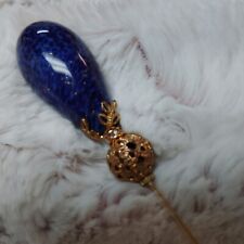 gold vintage hat pin lapis for sale  Lilburn