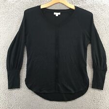 Moletom Knox Rose Feminino Pequeno Preto Punho de Malha Manga Longa Decote V Casual comprar usado  Enviando para Brazil