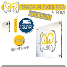 Targa plexiglass personalizzat usato  Milano