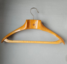 Cabide de casaco vintage FRATELLI REGUITTI madeira grossa, feito na Itália, cauda de pomba comprar usado  Enviando para Brazil
