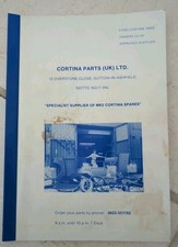 Cortina parts catalogue for sale  CHESTER