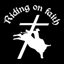 Adesivo de vinil para laptop Riding On Faith Christian carro caminhão janela parede., usado comprar usado  Enviando para Brazil