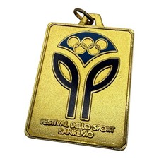 Medalha esportiva vintage da década de 1970 Sanremo Itália Festival Dello – Anéis olímpicos, usado comprar usado  Enviando para Brazil