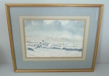 Original watercolour snow for sale  HYTHE