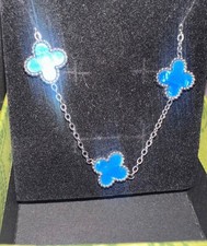 Kleeblatt kette blau gebraucht kaufen  Boppard
