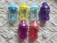 Lote de Garrafas Tommee Tippee - Garrafas Neon Bright Fiesta 9 oz e Pacote Extra de Mamilo, usado comprar usado  Enviando para Brazil