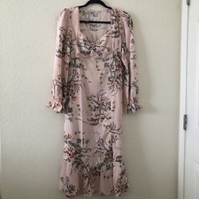 Vestido Feminino Rosa Floral Decote Coração Manga Longa Tamanho Médio Modesto, usado comprar usado Vestido Feminino Rosa Floral Decote Coração Manga Longa Tamanho Médio Modesto, usado comprar usado  Enviando para Brazil