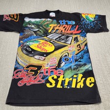 Camisa masculina vintage Dale Earnhardt Sr robalo médio profissional AOP pesca Nascar anos 90 EUA, usado comprar usado  Enviando para Brazil
