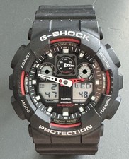 Casio GA-100 G-Shock pulseira de borracha preta e vermelha analógica-digital comprar usado Casio GA-100 G-Shock pulseira de borracha preta e vermelha analógica-digital comprar usado  Enviando para Brazil