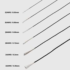 AWG32 - AWG22 preto PTFE teflon banhado a prata cobre Mil-Spec cabo de fio URSS comprar usado  Enviando para Brazil