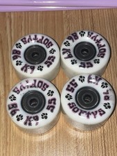 Rodas de skate profissional K-9 rodas Softys 55mm x 86a BRANCAS com rolamentos comprar usado  Enviando para Brazil