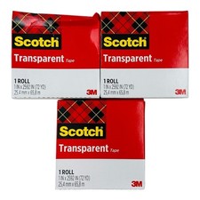 3 rolos de fita transparente escocesa 600 72 3PK 1" x 2592" 3" núcleo transparente-selado comprar usado  Enviando para Brazil