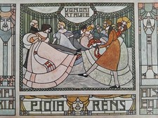 Art nouveau vitrail d'occasion  Dourges