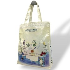 Bolsa tote L'Occitane branca ilustração vinil ombro usada, usado comprar usado  Enviando para Brazil