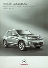 290860) Citroen C4 Aircross - Preisliste & Extras - Prospekt 04/2012 comprar usado  Enviando para Brazil