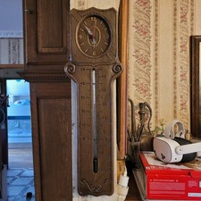 Thermomètre horloge bois d'occasion  Meaux