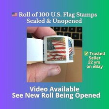 Rollo de 100 EE. UU. Sellos de bandera - NUEVOS, precintados - Envío gratuito segunda mano  Embacar hacia Mexico