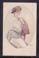 Cartolina donna con usato  Italia