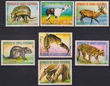 F-EX57861 GUINÉ EQUATORIAL 1977 MNH PROTEÇÃO DA VIDA SELVAGEM TATUAGEM MACACO LHAMA. comprar usado  Enviando para Brazil
