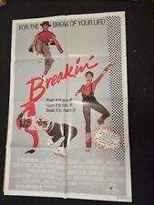 PÓSTER ORIGINAL DE UNA HOJA DE PELÍCULA Breakin 27 x 41 1984 break dance segunda mano  Embacar hacia Argentina