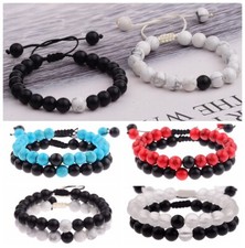 2 peças/conjunto de pulseiras masculinas femininas de tecido à distância dele e dela combinando com YinYang comprar usado  Enviando para Brazil