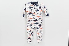 Pacote com 2 pijamas Baby Boy's Carters, dinossauro/listra cinza e vermelha com foguete 12M comprar usado  Enviando para Brazil