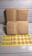 Sacos de papel Kraft 9,5x5x3 polegadas pequenos com adesivos para você sacos de presente pacote com 100, usado comprar usado  Enviando para Brazil