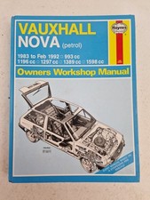 Vauxhall nova haynes for sale  SOUTHAMPTON