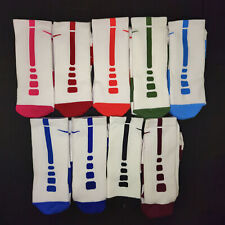 Calcetines Nike Elite Originales Dri-Fit Baloncesto Crew Talla M y L Blanco *9 Colores* segunda mano  Embacar hacia Mexico