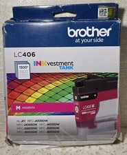 Cartucho de tinta magenta Brother LC406 LC406M INKvestment original do fabricante 27/08 **LEIA comprar usado  Enviando para Brazil