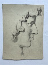 Figura de retrato masculina francesa antiga do século XIX desenho a lápis natureza morta desenho comprar usado  Enviando para Brazil