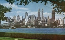 Usado, Cartão postal antigo Lower Manhattan da Ilha do Governador Nova York comprar usado  Enviando para Brazil