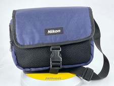 🌸[ESTADO PERFEITO] Bolsa de ombro genuína para lente de câmera Nikon nylon azul marinho do Japão comprar usado  Enviando para Brazil