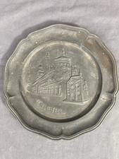 Piatto peltro vintage usato  Vaiano Cremasco