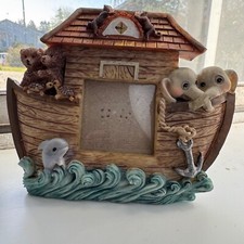 Quadro Arca de Noé animais resina decoração náutica quarto infantil quadrado 2"x 2", usado comprar usado  Enviando para Brazil