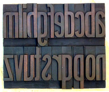 Caratteri tipografici legno usato  Reggio Emilia
