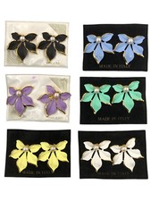 Orecchini clip fiore usato  Vercelli