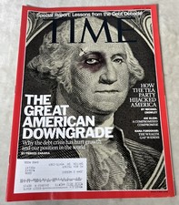 Time Magazine August 2011 Vol 178 No 6 Great American Downgrade Debt Debacle, usado comprar usado  Enviando para Brazil