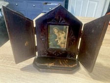 Vintage wooden triptych for sale  OLDHAM
