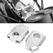 Usado, Conjunto de 2 peças prata guidão de motocicleta barra riser braçadeira de montagem ajuste Harley comprar usado  Enviando para Brazil