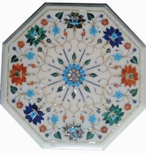 Mesa De Mármol De 12" Con Incrustaciones De Pietra Dura Artesanal, usado comprar usado  Enviando para Brazil