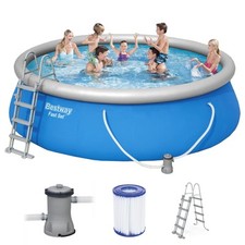 BESTWAY 57289 Fast Set Pool Set okrągła pompa filtracyjna Przewód bezpieczeństwa 457x122cm na sprzedaż  Wysyłka do Poland