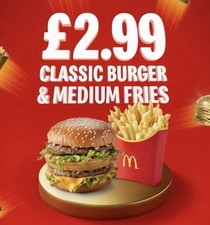 Mcdonald 2.99 voucher for sale  GLASGOW