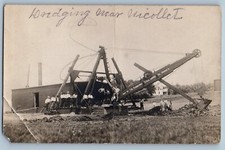 Cartão postal Nicollet Minnesota MN RPPC foto dragagem pá a vapor c1910 antiga comprar usado  Enviando para Brazil
